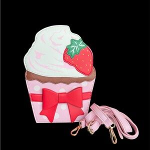 Strawberry Cupcake Crossbody Bag. New